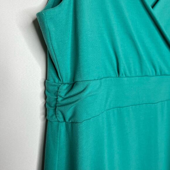 Eddie Bauer Teal Green Wrap Front Dress Size XL - Picture 3 of 5